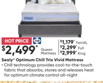 Sleep Country Sealy® optimum chill trio vivid mattress offer
