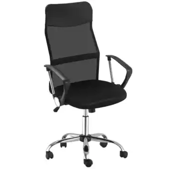 Best Buy Homcom mesh swivel high back ergonomic office chair – black (a2-0093) offer