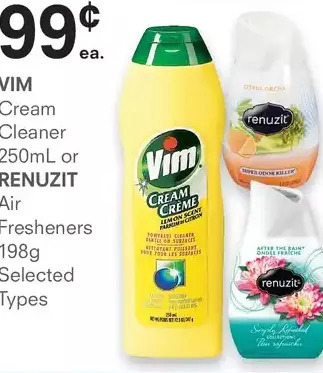 Guardian Pharmacy Vim cream cleaner or renuzit air fresheners offer