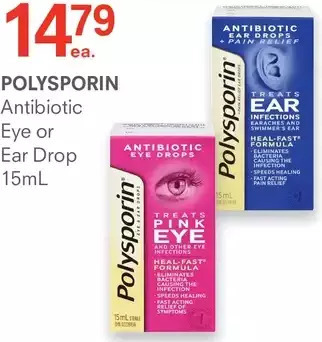 IDA Pharmacy Polysporin antibiotic eye or ear drop offer