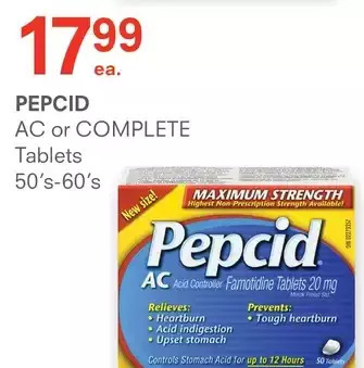 IDA Pharmacy Pepcid ac or complete tablets offer