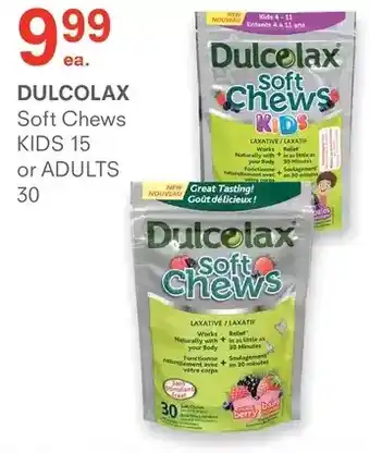 IDA Pharmacy Dulcolax soft chews kids 15 or adults 30 offer