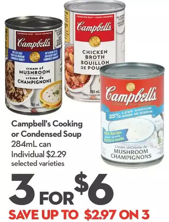 Longo's Campbell's cooking or condensed soup offer