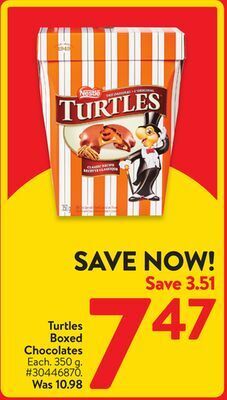 Walmart Turtles boxed chocolates offer
