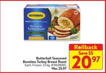 Walmart Butterball seasoned boneless turkey breast roast offer