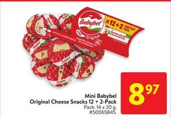 Walmart Mini babybel original cheese snacks 12 + 2-pack offer
