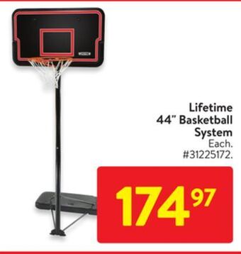Walmart Lifetime 44" basketball system offer