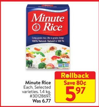 Walmart Minute rice offer