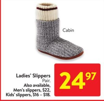 Walmart Ladies' slippers offer