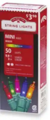 Walmart 50-count holiday time christmas string lights offer
