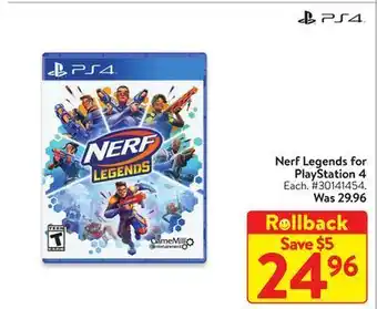 Walmart Nerf legends for playstation 4 offer