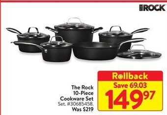 Walmart The rock 10-piece cookware set offer