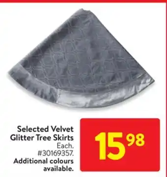Walmart Selected velvet glitter tree skirts offer
