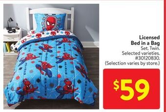 Walmart Licensed bed in a bag offer