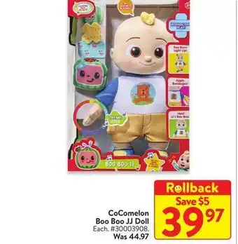 Walmart Cocomelon boo boo jj doll l offer