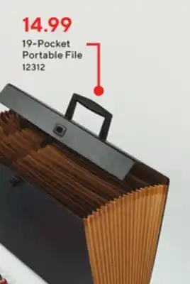 Staples 19 pocket portable file offer