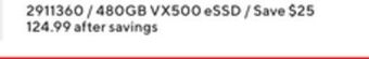 Staples Verbatim 480gb vx500 external ssd, usb 3.1 gen 2, graphite offer