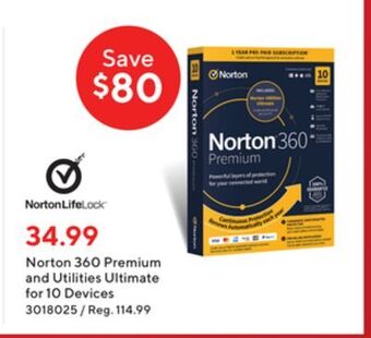 Staples Norton 360 premium and utilities ultimate for 10 devices offer