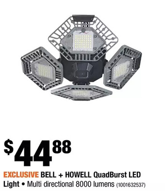 Home Depot Bell + howell quadburst led light offer