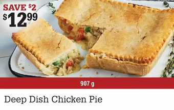 M & M Food Market Deep dish chicken pie offer