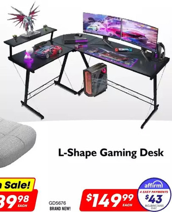 Factory Direct L-shape gaming desk offer