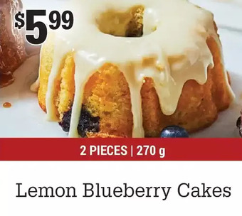 M & M Food Market Lemon blueberry cakes offer