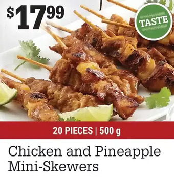 M & M Food Market Chicken and pineapple mini-skewers offer