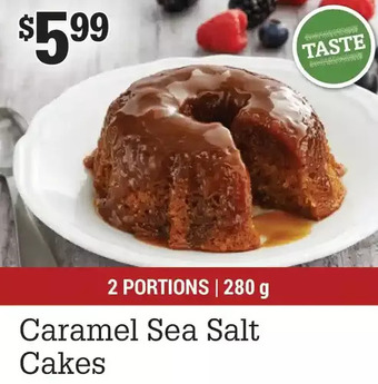 M & M Food Market Caramel sea salt cakes offer