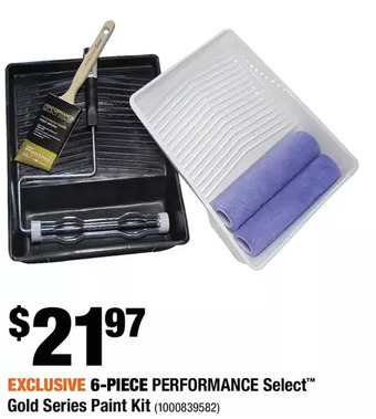Home Depot 6-piece performance select gold series paint kit offer