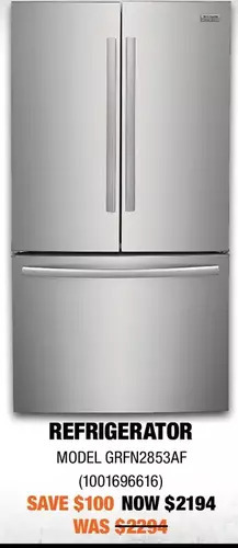 Home Depot Frigidaire gallery refrigerator offer