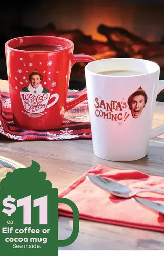Giant Tiger Elf coffee or cocoa mug offer