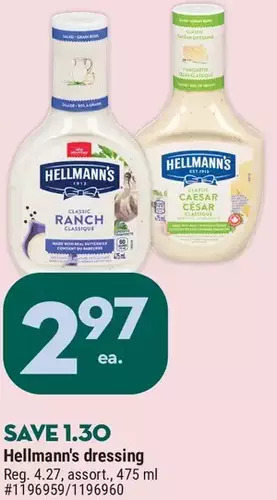 Giant Tiger Hellmann's dressing offer