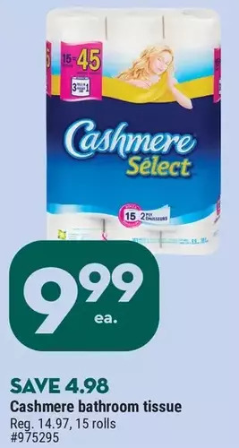 Giant Tiger Cashmere bathroom tissue offer