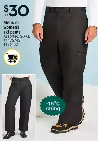 Giant Tiger Men's ski pants offer
