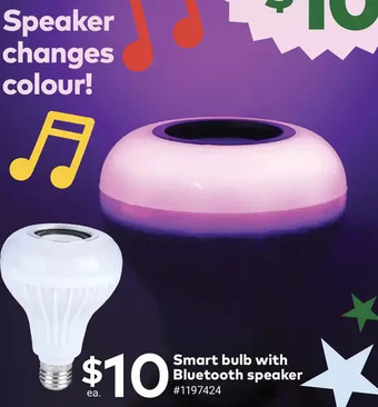 Giant Tiger Smart bulb with bluetooth speaker offer