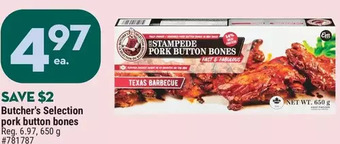 Giant Tiger Butcher's selection pork button bones offer