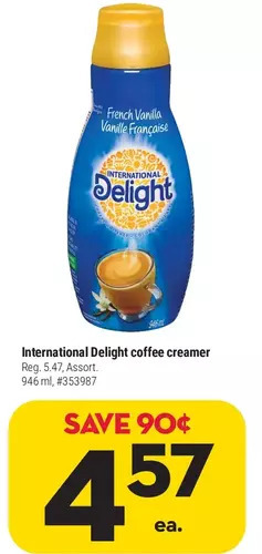 Giant Tiger International delight coffee creamer offer