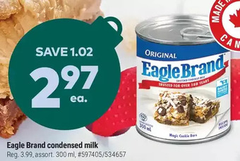 Giant Tiger Eagle brand condensed milk offer