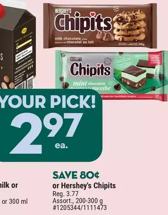 Giant Tiger Hershey's chipits offer