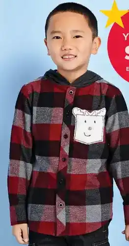 Giant Tiger Boys hooded flannel shirt offer