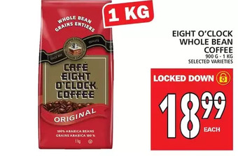 Food Basics Eight o'clock whole bean coffee offer