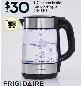 Giant Tiger Frigidare 1.7 l glass kettle offer