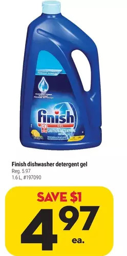 Giant Tiger Finish dishwasher detergent gel offer