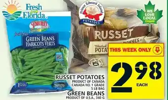 Food Basics Russet potatoes | green beans offer