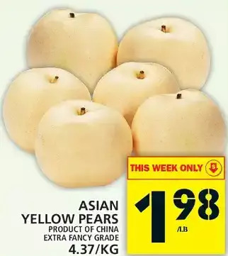Food Basics Asian yellow pears offer