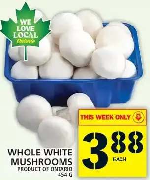Food Basics Whole white mushrooms offer