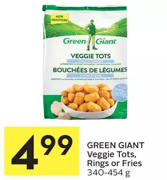 Foodland Green giant veggie tots, rings or fries offer