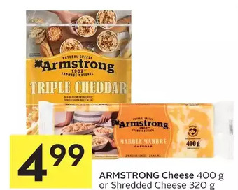 Foodland Armstrong cheese or shredded cheese offer