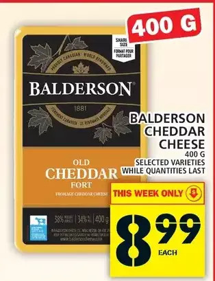 Food Basics Balderson cheddar cheese offer
