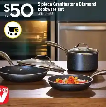 Giant Tiger 5 piece granitestone diamond cookware set offer